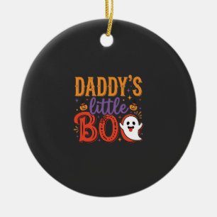 Ornamento De Cerâmica Design de Fantasma de Halloween do Pequeno do Papa