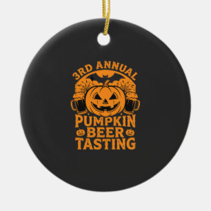 Ornamento De Cerâmica Design de Festa de Halloween com Degustação de Cer