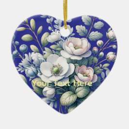 Ornamento De Cerâmica design de flor personalizado