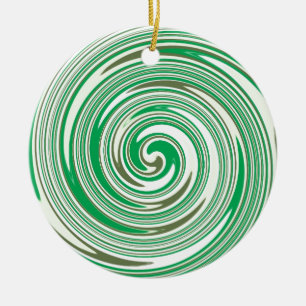 Ornamento De Cerâmica Design de girino verde psicodélico