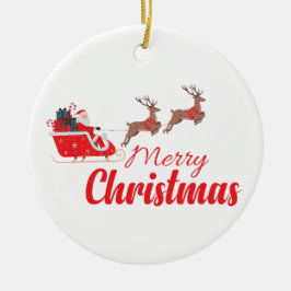 Ornamento De Cerâmica Design de Natal e renas