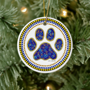 Ornamento De Cerâmica Design de Pata de Cães