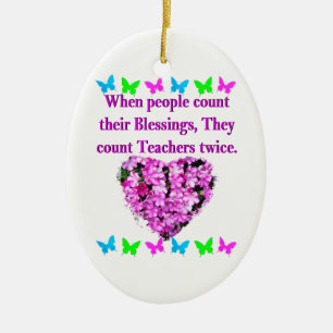 Ornamento De Cerâmica DESIGN DE PROFESSOR FLORAL DE PINCO bonito