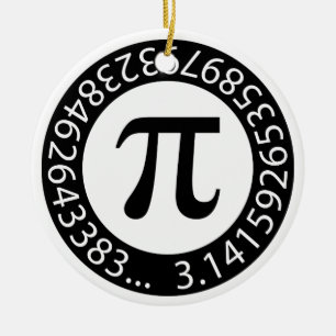 Ornamento De Cerâmica DESIGN DE TEXTO Pi - Símbolo matemático