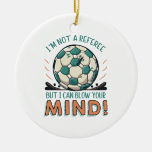 Ornamento De Cerâmica Design Divertido de Futebol