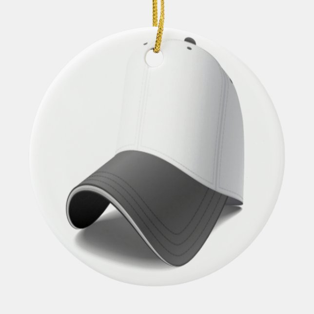 Ornamento De Cerâmica Design do boné de beisebol (Frente)