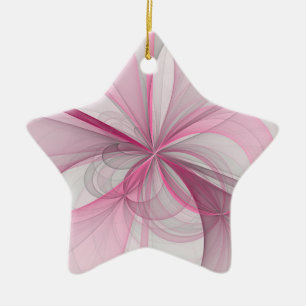 Ornamento De Cerâmica Design Fractal de Cinza Abstrato moderno