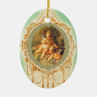 Ornamento De Cerâmica Design francês Cherub Angel Vintage