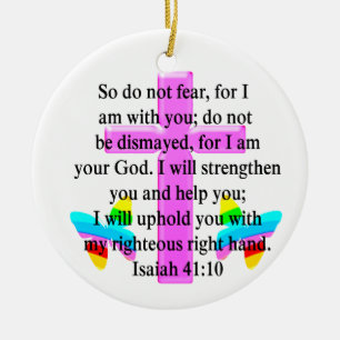 Ornamento De Cerâmica DESIGN ISAIAH 41:10 bonito SCRIPTURE