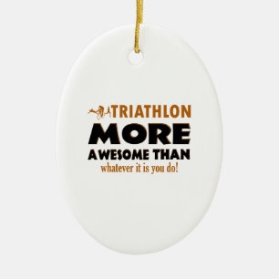 Ornamento De Cerâmica Design legal do Triathlon
