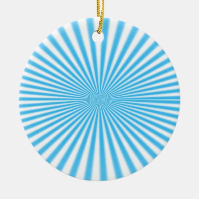 Ornamento De Cerâmica design legal estelar azul (Frente)