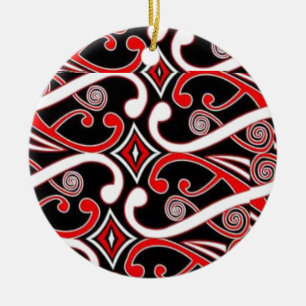 Ornamento De Cerâmica design maori 2