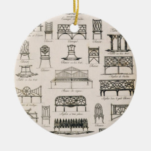 Ornamento De Cerâmica Design para assentos de jardim, 'de um compêndio
