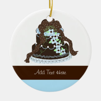 Ornamento De Cerâmica Designer Chocolate Wedding Cake