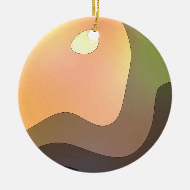 Ornamento De Cerâmica Deslizando (Frente)