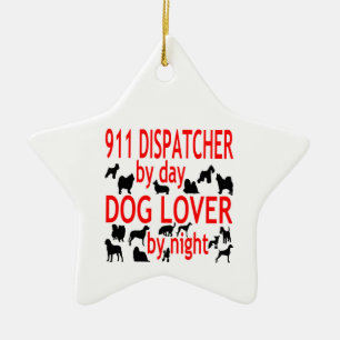 Ornamento De Cerâmica Despachante Dog Lover 911