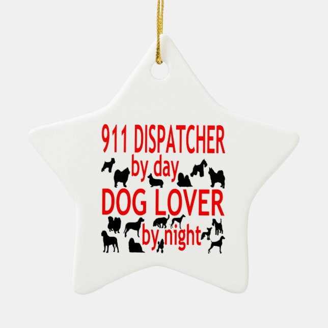 Ornamento De Cerâmica Despachante Dog Lover 911 (Frente)