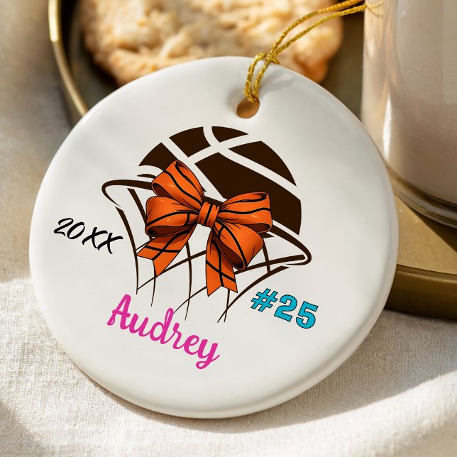 Ornamento De Cerâmica desportista de basquetebol (Criador carregado)