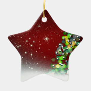 Ornamento De Cerâmica Destino de Amor de Paz de Férias de Natal