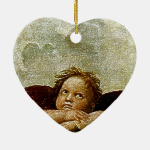 Ornamento De Cerâmica Detalhe de Raphael "Sistine Madonna" (cerca de