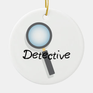 Ornamento De Cerâmica Detetive
