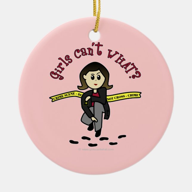 Ornamento De Cerâmica Detetive Light CSI (Frente)