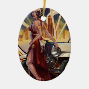 Ornamento De Cerâmica Detroit, Michigan Motor City