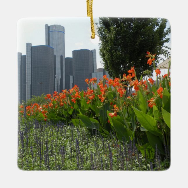 Ornamento De Cerâmica Detroit Ornament (Frente)