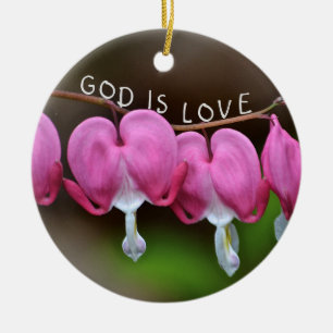 Ornamento De Cerâmica Deus é coração de amor