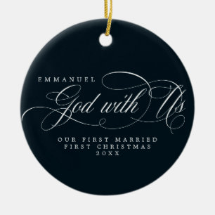 Ornamento De Cerâmica Deus Religioso Com A Foto 1 rua Casada No Natal
