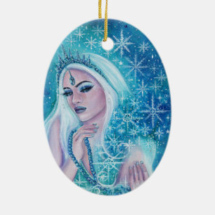 Ornamento De Cerâmica Deusa das neves de Renee Lavoie Holiday