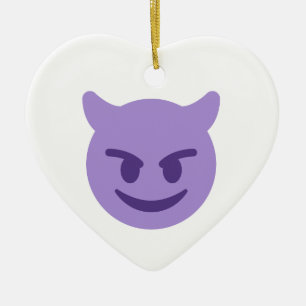 Ornamento De Cerâmica devil emoji