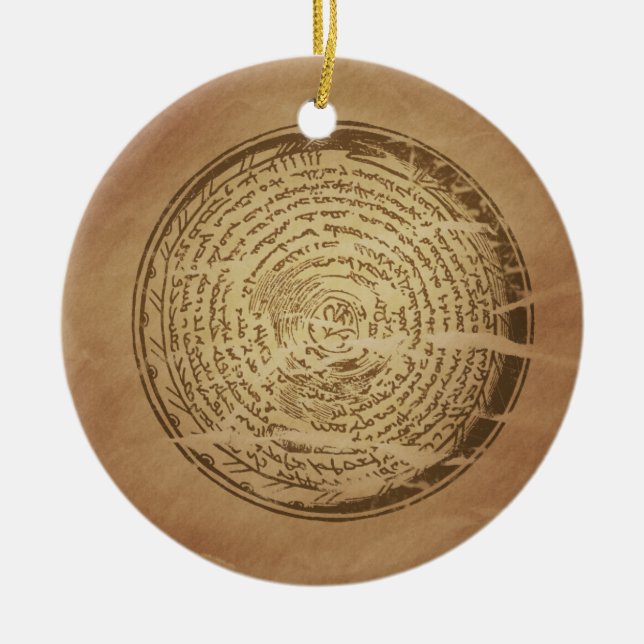 Ornamento De Cerâmica Devil Trap Assíria Magic Charms (Frente)