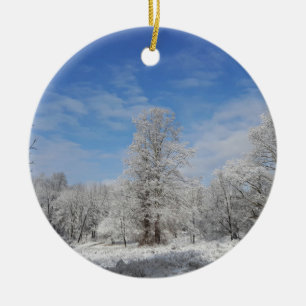 Ornamento De Cerâmica Dia da Neve