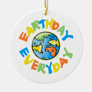 Ornamento De Cerâmica Dia da Terra Todos os Dias