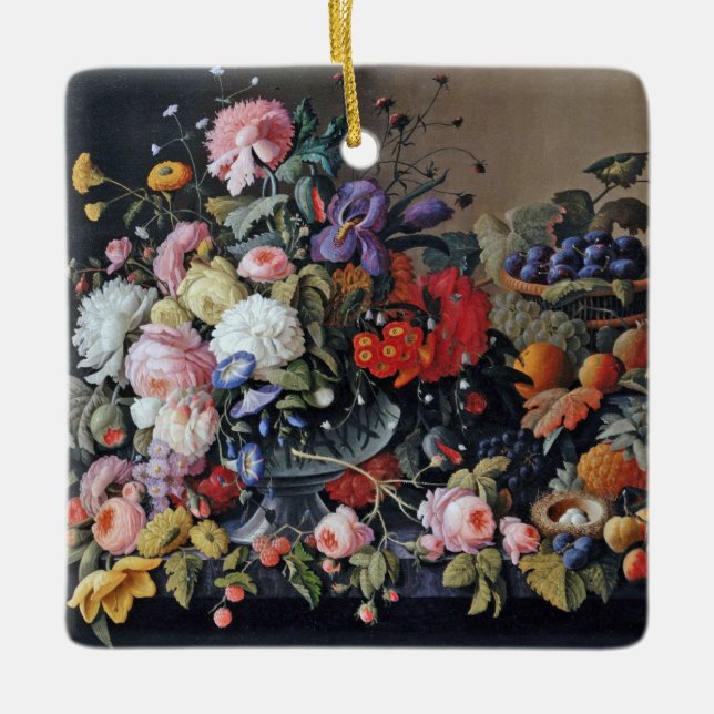 Ornamento De Cerâmica Dia de as mães Flower Vase Art (Frente)