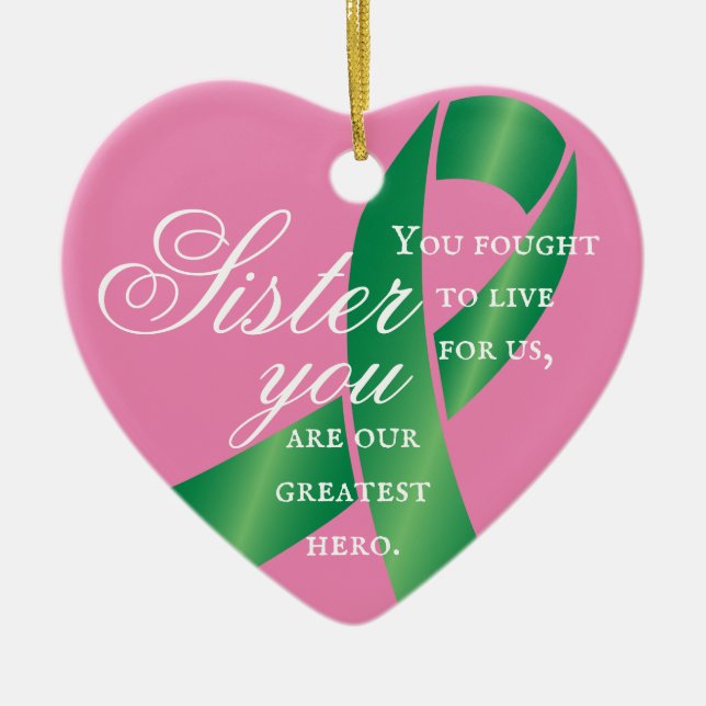 Ornamento De Cerâmica Dia de as mães Sobrevivente de Transplante Persona (Frente)