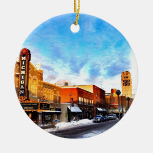 Ornamento De Cerâmica Dia de inverno em Ann Arbor