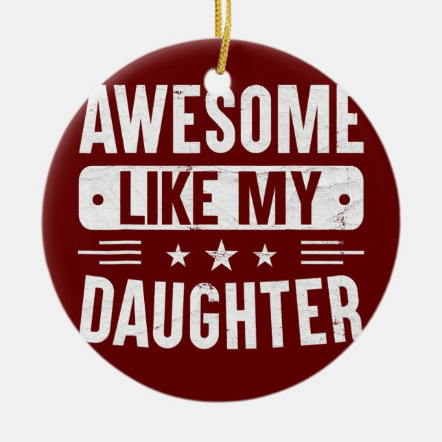 Ornamento De Cerâmica Dia de os pais Presente da Esposa Filha Incrível C (Frente)