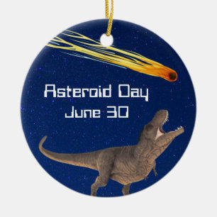 Ornamento De Cerâmica Dia do Asteroide 30 de Junho