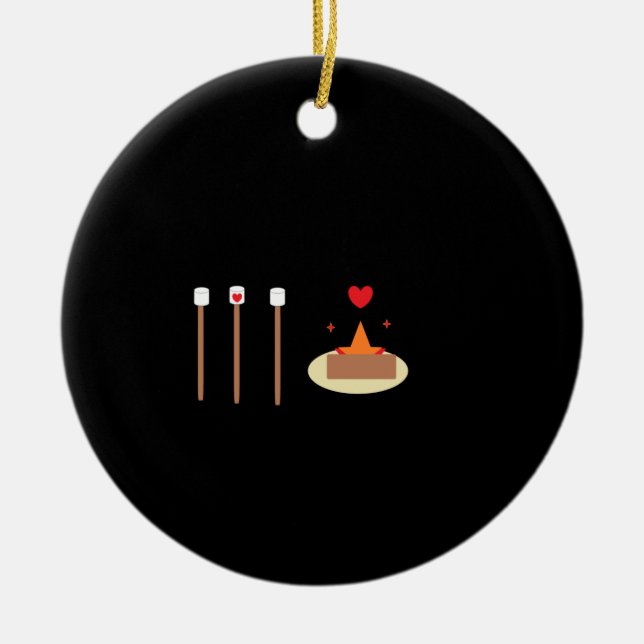 Ornamento De Cerâmica Dia do Fogo (Frente)