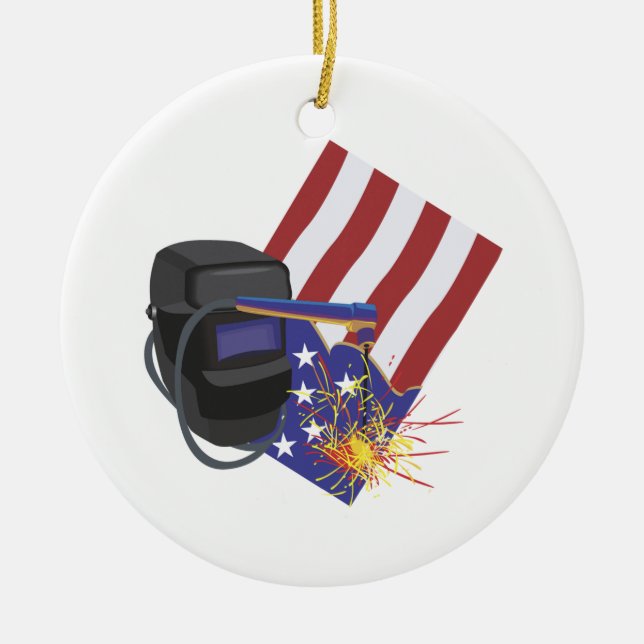 Ornamento De Cerâmica Dia do Trabalhador (Frente)