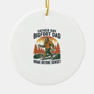 Ornamento De Cerâmica Dia dos Pais Camisa Bigfoot Pai O Homem O Mito O