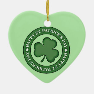 Ornamento De Cerâmica Dia feliz do St. Patricks