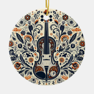 Ornamento De Cerâmica Dia Nacional do Violino Adesivo de Melodia com Art