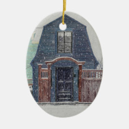 Ornamento De Cerâmica Dia Nevado