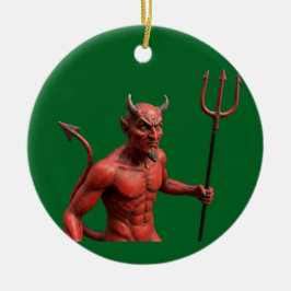 Ornamento De Cerâmica Diabo