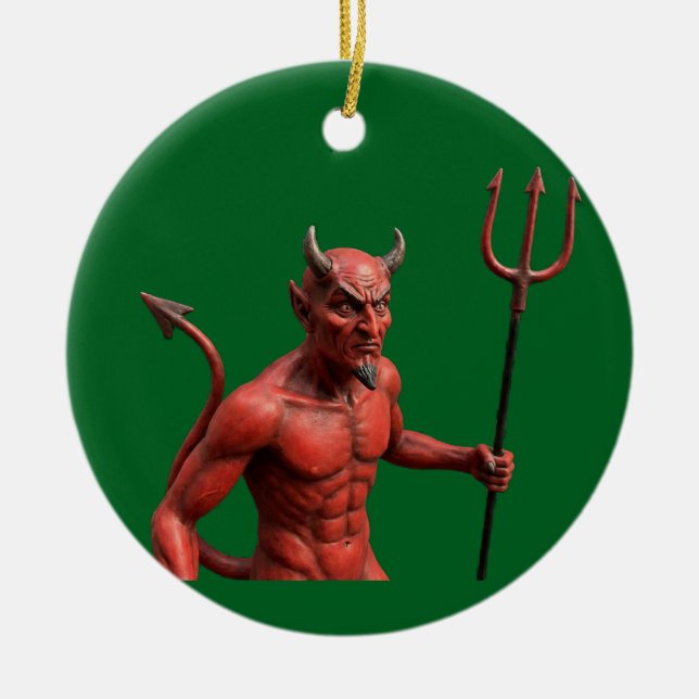 Ornamento De Cerâmica Diabo (Frente)