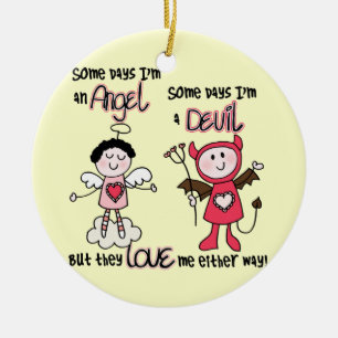 Ornamento De Cerâmica Diabo do anjo
