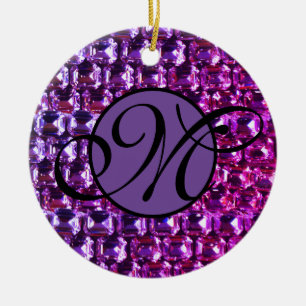 Ornamento De Cerâmica Diamantes de pedra roxa Elegante